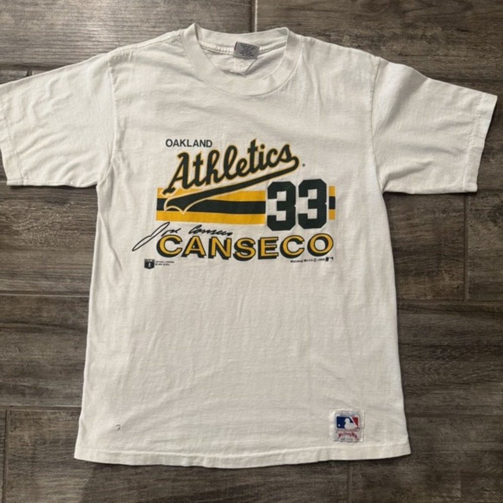 Vintage 1988 Jose Canseco Oakland A's Nutmeg Mills‎ T Shirt L